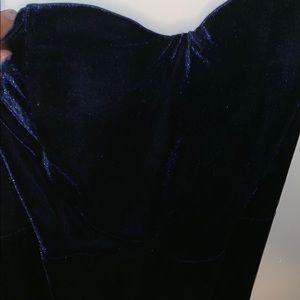 Blue Suede Prom Dress